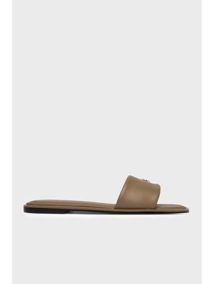 Calvin Klein Deri Logolu Terlik HW0HW02925PBO Bayan Terlik HW0HW02925 Pbo