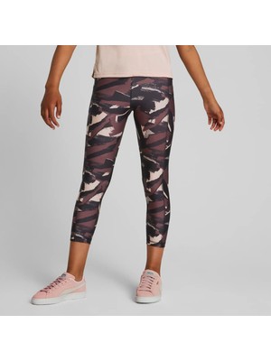 Puma Kadın Kahverengi Puma Modern Sports Aop 7/8 Tights Kahverengi Kız Çocuk Tayt