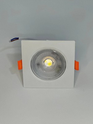 Mikasso 6 Watt LED Spot Kare Beyaz Kasa 3500K Sarı Işık