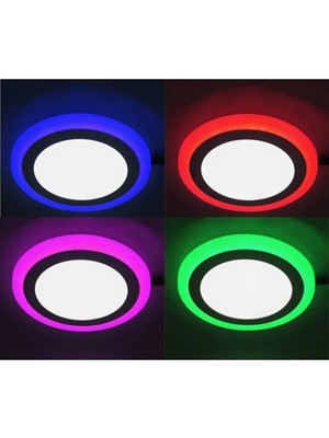 Mikasso 3+3 Çift Renkli Mavi Beyaz LED Panel