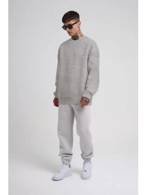 Alyn Wear Unisex Biskilet Yaka Üç Iplik Sweatshirt - Gri