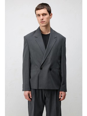 Antioch Gri Relaxed Fit Erkek Blazer Ceket