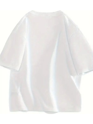 Alyn Wear Baskılı Oversize Bisiklet Yaka T-Shirt - Beyaz