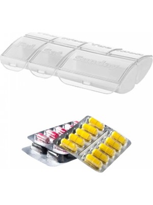 Marsilyan Haftalık 7 Bölmeli Ilaaç Saklama ve Hatırlatma Kutusu (4887)