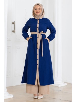 Missvalle Kapşonlu Düğmeli Takım Indigo 19238