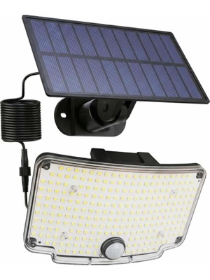 Panther PT-2910 Işık ve Hareket Sensörlü Solar Duvar Lambası - Beyaz Işık Dış Mekan Güneş Enerjili Bahçe Aydınlatması