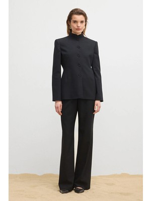 Love My Body Moda Tutkusu Cepli Bol Paça Pantolon Lacivert 153M1977004