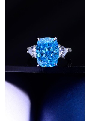 İnnuendo Jewelry 925 Ayar Gümüş Lüks Tasarım Büyük Taşlı Kadın Yüzük