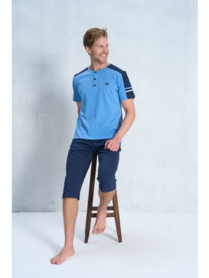 Over Sleep 2372 Erkek Kapri Pijama Takım