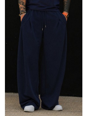 Tarz Cool Erkek Oversize Eşofman Altı Bağcıklı Rahat Kalıp Günlük Basic Jogger Pantolon