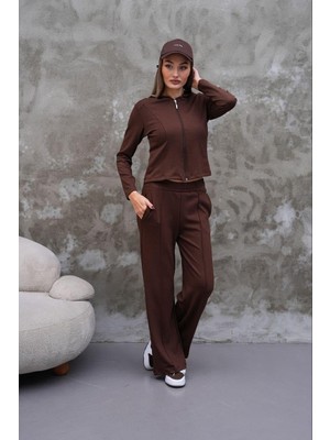 Elaxi Modal Kumaş Slim Fit Kapüşonlu Ikili Takım