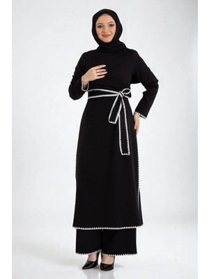 Missvalle Çoban Dikişli Kemerli Takım Siyah 19365