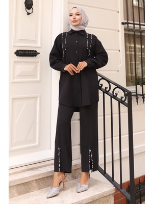 Missvalle Inci Detaylı Takım Siyah 19259