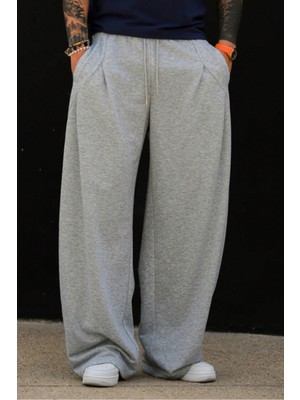 Tarz Cool Erkek Oversize Eşofman Altı Bağcıklı Rahat Kalıp Günlük Basic Jogger Pantolon