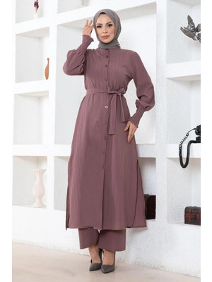 Missvalle Yırtmaç Detaylı Takım Gül Kurusu 19233