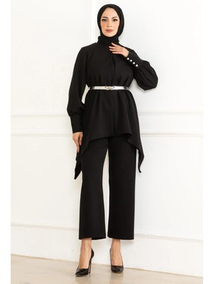 Missvalle Kemer Detaylı Takım Siyah 19001