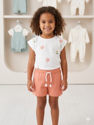 Babydoll 2li Takım Miniworld Şeftali Şeftali