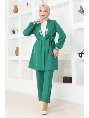 Missvalle Taş Detaylı Takım Zümrüt 19203