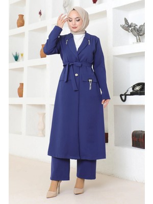 Missvalle Fermuar Detaylı Takım Indigo 19201