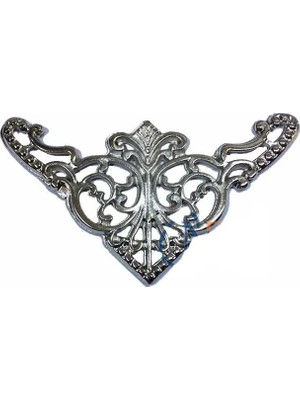 Practika Dekoratif Köşe Süsü Nikel Kaplama Büyük 31X55MM Iç Mekan Kullanımı 1 Adet