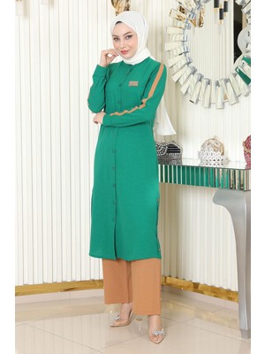 Missvalle Arma Detaylı Düğmeli Takım Yeşil 19197