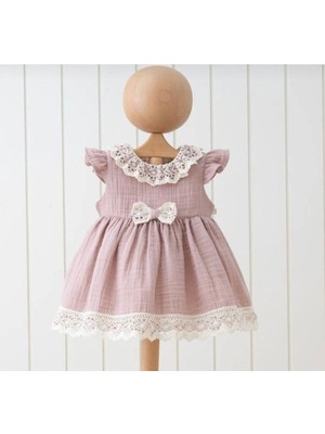 Butik Kız Bebek %100 Pamuklu Müslin Elbise