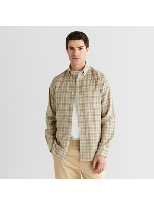 Gant Erkek Bej Regular Fit Düğmeli Gömlek