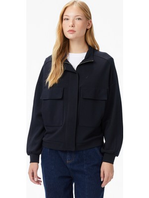 Nautica Kadın Siyah Oversize Sweatshirt