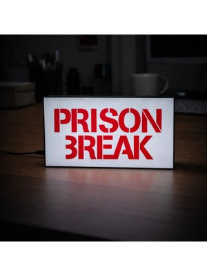 Gişe Arts Masa Lambası - Prison Break Logo Adaptörlü Dekoratif & Hediyelik Lamba