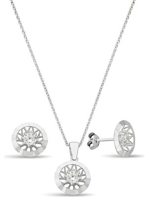 Argentum Concept Zirkon Taşlı 925 Ayar Gümüş Set - 67018501