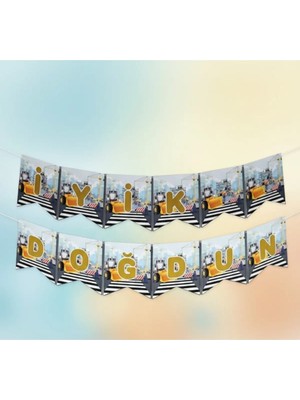 Umamiçe Inşaat Temalı Iyi Ki Doğdun Banner