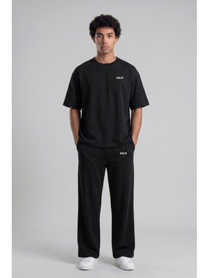 Backlain Mod Style Unisex Oversize 2’li Takım Tişört Pantolon %100 Pamuk Rahat Kalıp