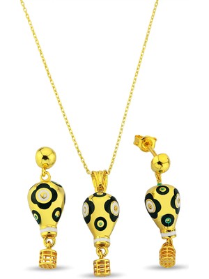 Argentum Concept 18K Altın Kaplamalı 925 Ayar Gümüş Uçan Balon Set - 67022802