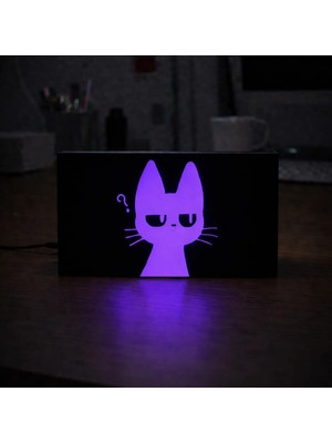 Gişe Arts Masa Lambası - Cat (Kedi) Adaptörlü Dekoratif & Hediyelik Lamba
