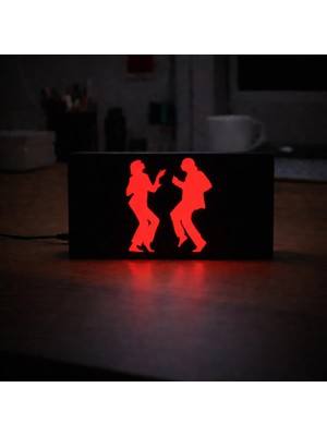 Gişe Arts Masa Lambası - Pulp Fiction Silüet Adaptörlü Dekoratif & Hediyelik Lamba