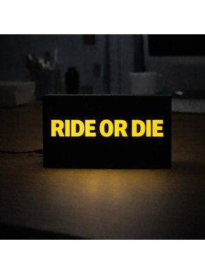 Gişe Arts Masa Lambası - Ride Or Die Adaptörlü Dekoratif & Hediyelik Lamba