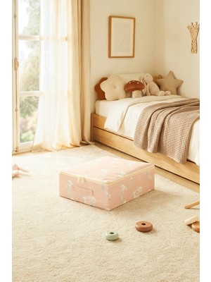 Ocean Home Textile Çocuk Odası Deniz Kızı Destekli Kutu Hurç 31 x 38 x 12 cm