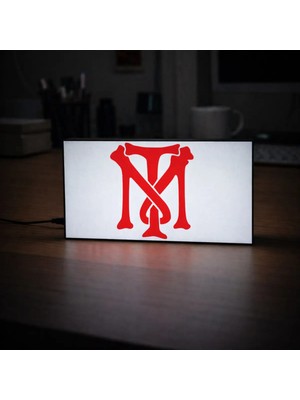 Gişe Arts Masa Lambası - Tony Montana Logo Adaptörlü Dekoratif & Hediyelik Lamba