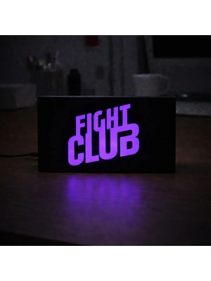Gişe Arts Masa Lambası - Fight Club Logo Adaptörlü Dekoratif & Hediyelik Lamba
