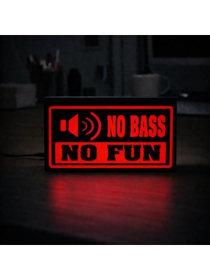 Gişe Arts Masa Lambası - No Bass No Fun Adaptörlü Dekoratif & Hediyelik Lamba