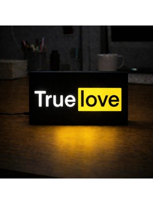 Gişe Arts Masa Lambası - True Love (Gerçek Aşk) Adaptörlü Dekoratif & Hediyelik Lamba