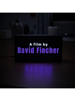 Gişe Arts Masa Lambası - A Film By David Fincher Adaptörlü Dekoratif & Hediyelik Lamba