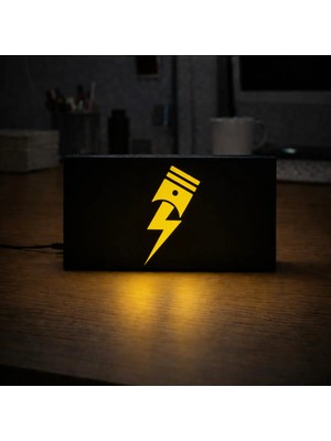 Gişe Arts Masa Lambası - Piston Logo Adaptörlü Dekoratif & Hediyelik Lamba