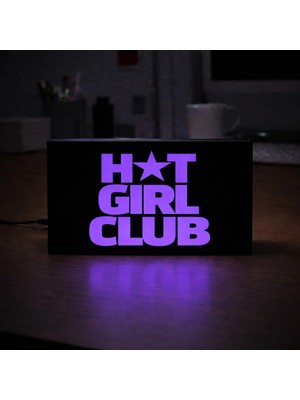 Gişe Arts Masa Lambası - Hot Girls Club Adaptörlü Dekoratif & Hediyelik Lamba