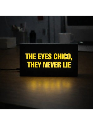 Gişe Arts Masa Lambası - The Eyes Chico They Never Lie Adaptörlü Dekoratif & Hediyelik Lamba