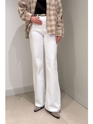 Magarde Tintli Wide Leg Jean- Ekru