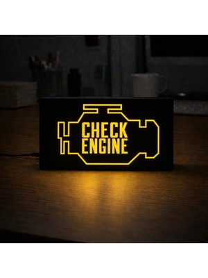 Gişe Arts Masa Lambası - Check Engine Adaptörlü Dekoratif & Hediyelik Lamba