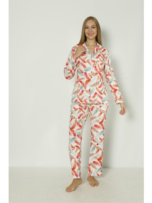 Obje Kadın Tüy Desen Pijama Altı