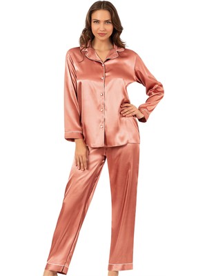 Obje Kadın Bakır Saten Pijama Alt
