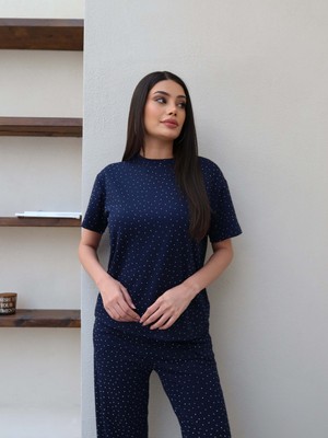 Esra Helvacı Taş Baskılı Modal Eşofman Takım